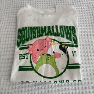 Squishmallows White and Green Short Sleeve Tee